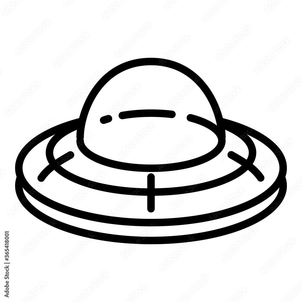 Ufo ship icon. Outline ufo ship vector icon for web design isolated on white background Ufo ship icon. Outline ufo ship vector icon for web design isolated on white background