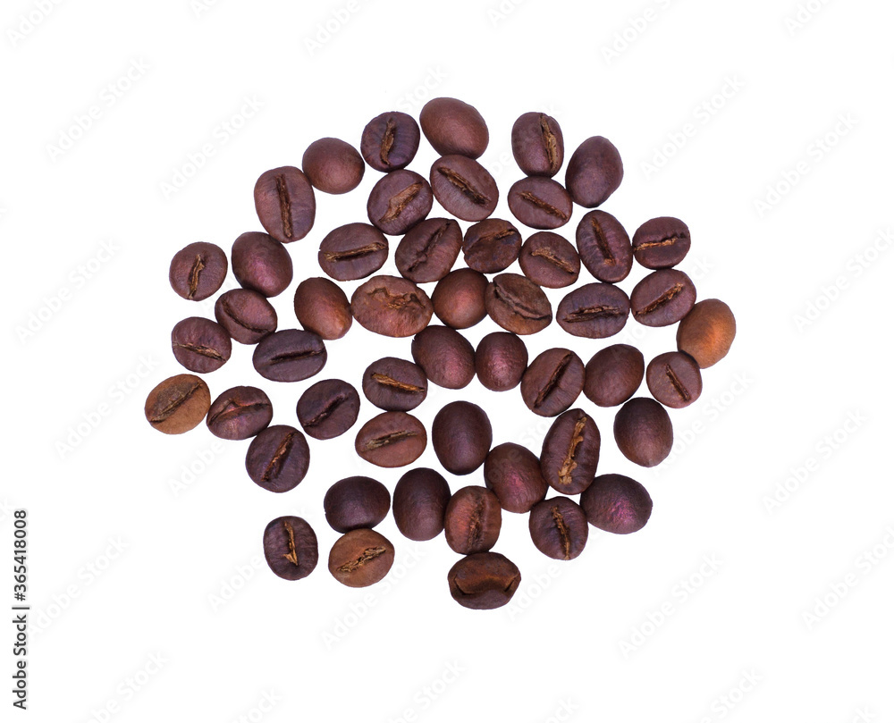 Coffee beans isolated on white background
