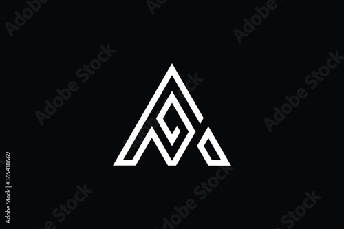 Minimal Innovative Initial AP logo and PA logo. Letter AP PA creative elegant Monogram. Premium Business logo icon. White color on black background