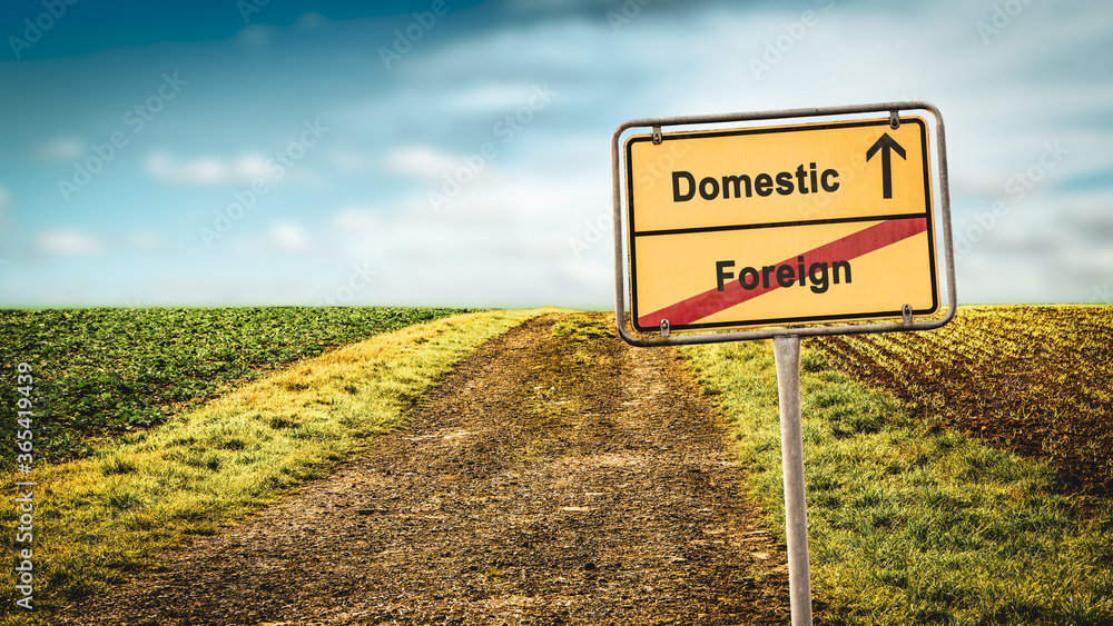 Street Sign Domestic versus Foreign