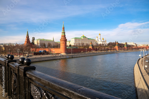 The Kremlin palace along with moskva in Moscow,Russia