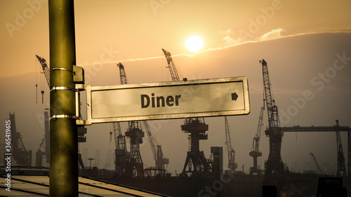Street Sign to Diner