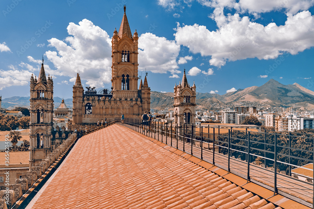 Palermo, Sicily, Italy - View from the roof of The Cathedral at Palermo