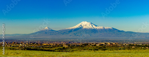 Ararat mountain landscape in spring photo