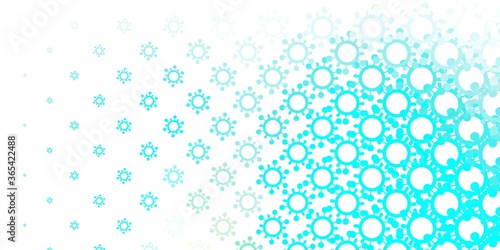 Light Blue, Green vector template with flu signs.