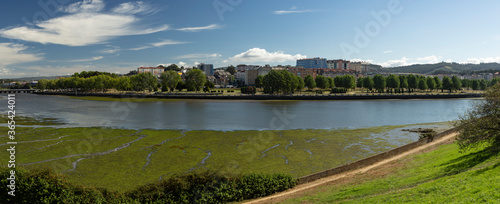 Panoramic view of Mero river, in Galicia, Spain. Burgo estuary, Culleredo