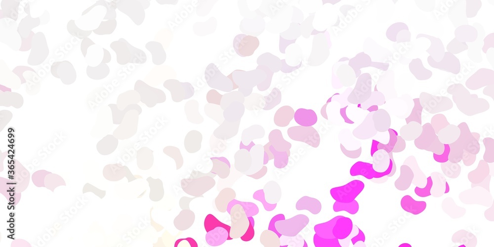 Light pink, yellow vector pattern with abstract shapes.