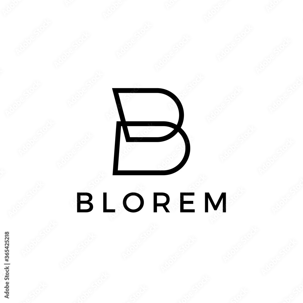 b letter line logo vector icon illustration b letter line logo vector icon illustration