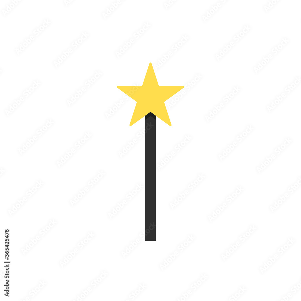 Magic wand flat, magic icon, cheese slice icon, vector illustration isolated on white background
