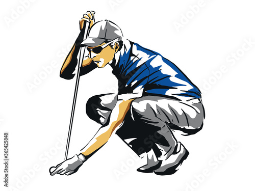 Golf player background