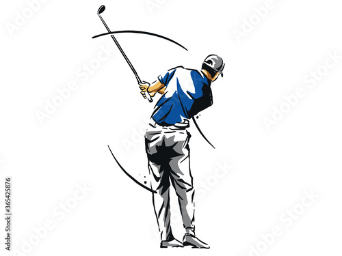 Golf player background