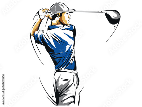 Golf player background