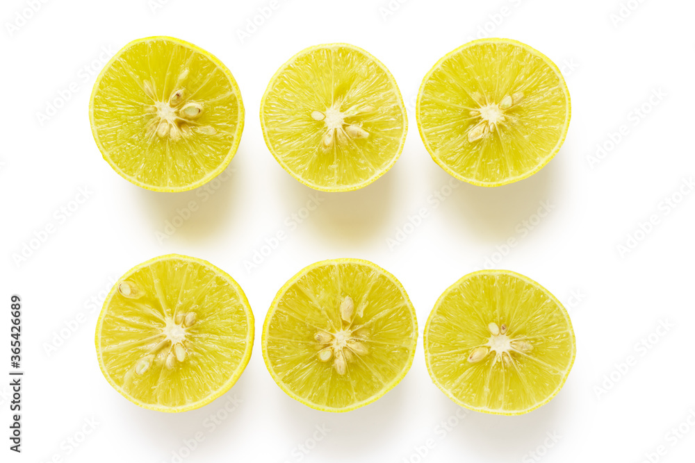 Limes isolated on the white background Limes isolated on the white background