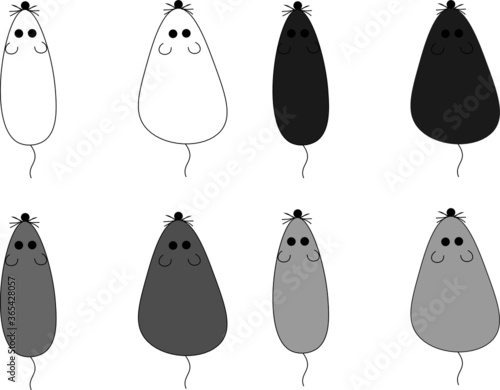 Simple editable vector for laboratory mouse (mus musculus). 4 different colors and 2 different sizes (obese and lean) offer versatility for researchers. Useful for manuscripts, articles, presentations