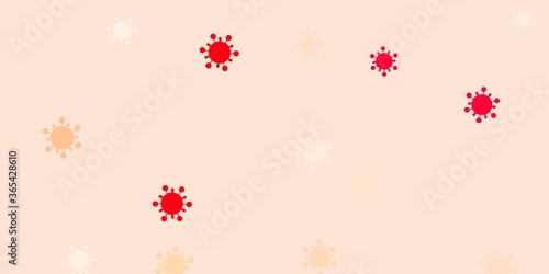 Light red vector texture with disease symbols.
