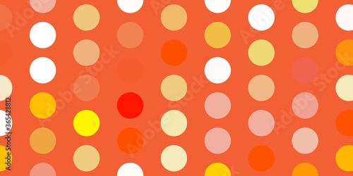 Light orange vector pattern with spheres.