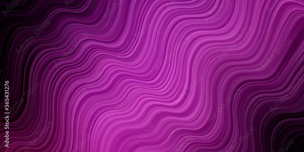 Fototapeta premium Light Purple, Pink vector template with curved lines. Abstract gradient illustration with wry lines. Pattern for ads, commercials.