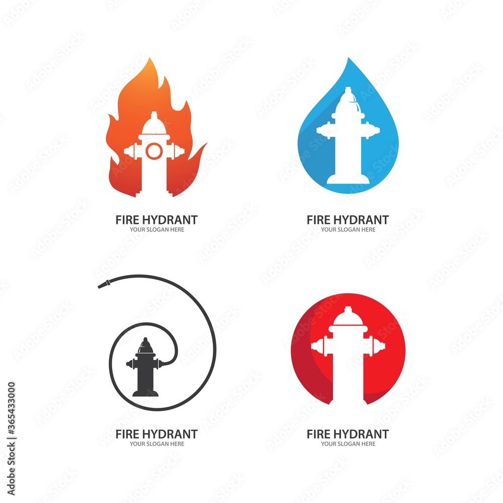 Fire hydrant logo and icon Fire hydrant logo and icon