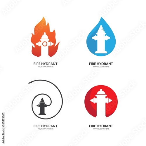 Fire hydrant logo and icon