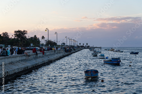 Malecon at sunset, Havana, Cuba