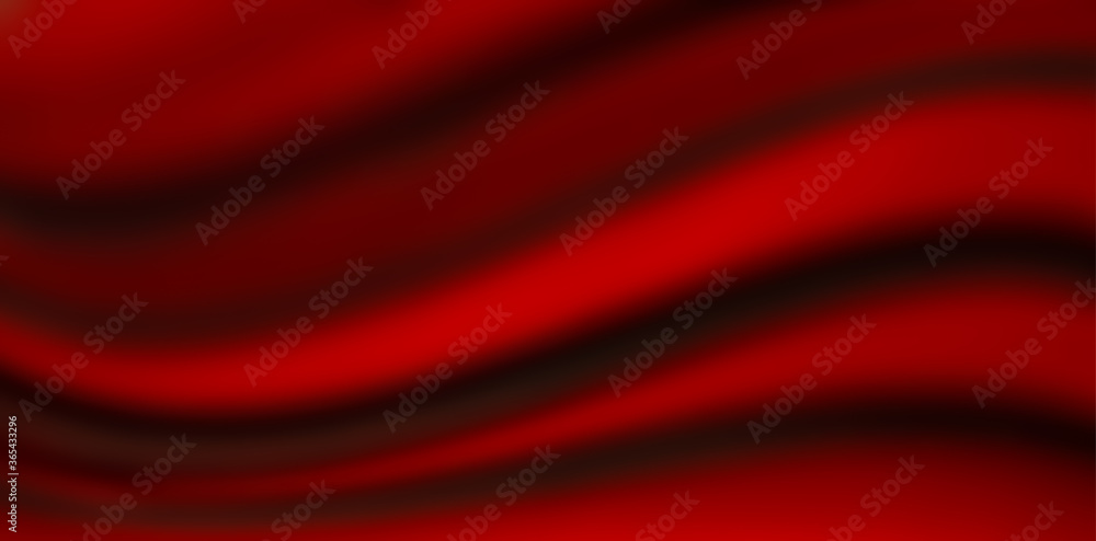 Abstract blur red fabric texture on banner background