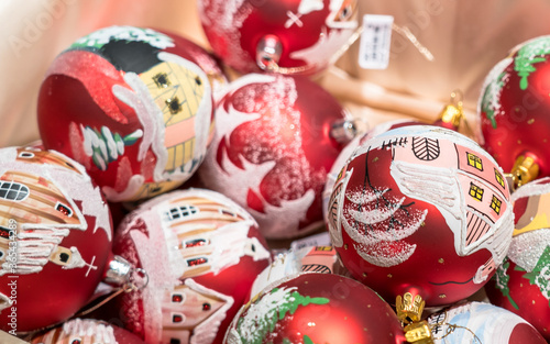 Colourful christmas decoration balls