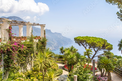 Garden of the villa Rufolo, Amalfi coast, Ravello, Italy photo