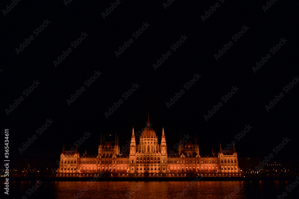 Parliament of Budapest at night