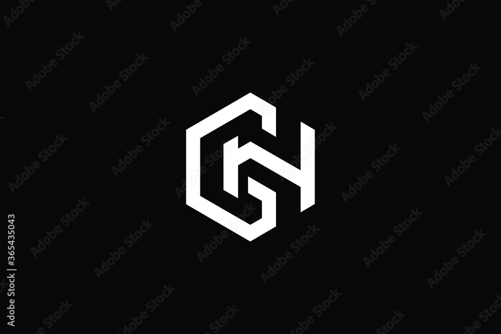 Minimal Innovative Initial GH logo and HG logo. Letter CH LOGO AND HC LOGO creative elegant Monogram. Premium Business logo icon. White color on black background Minimal Innovative Initial GH logo and HG logo. Letter CH LOGO AND HC LOGO creative elegant Monogram. Premium Business logo icon. White color on black background