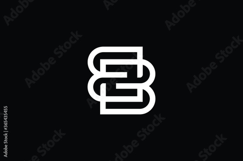 Minimal Innovative Initial B logo and BB logo. Letter B BB creative elegant Monogram. Premium Business logo icon. White color on black background © Fin House