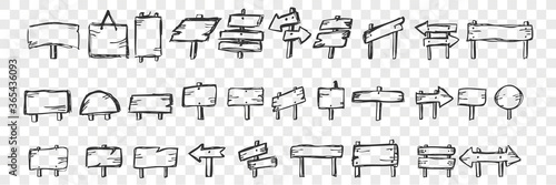 Hand drawn tablets doodle set