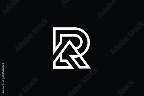 Minimal Innovative Initial R logo and RR logo. Letter AR LOGO AND RA LOGO creative elegant Monogram. Premium Business logo icon. White color on black background © Fin House