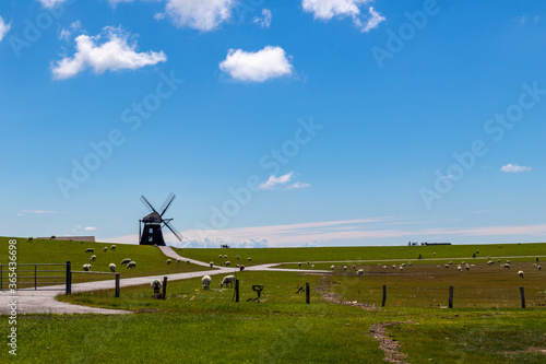 Windmill from 1652 AD on Pellworm Island, Germany