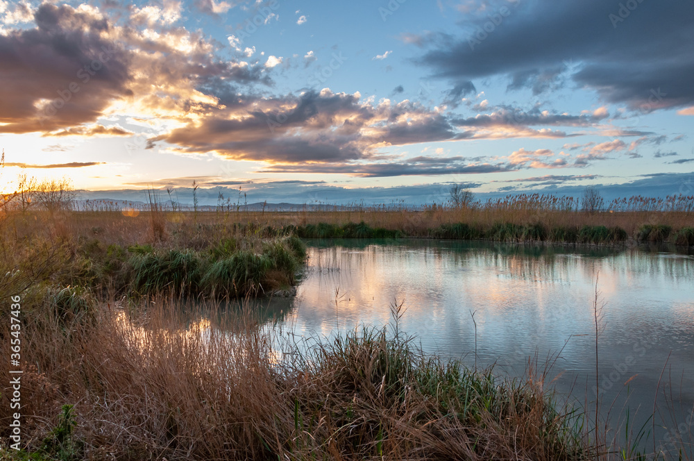 Sunset at the Albufera de Valencia in autumn Sunset at the Albufera de Valencia in autumn