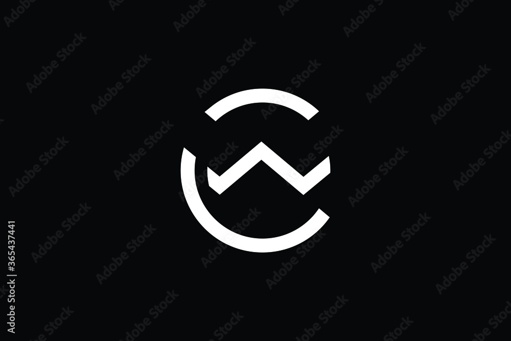 Minimal Innovative Initial CW logo and WC logo. Letter CW WC creative elegant Monogram. Premium Business logo icon. White color on black background Minimal Innovative Initial CW logo and WC logo. Letter CW WC creative elegant Monogram. Premium Business logo icon. White color on black background