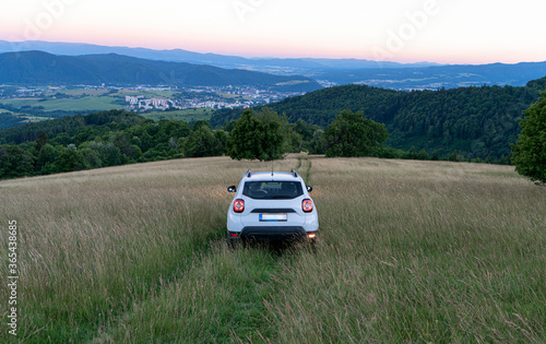 suv car in the hills