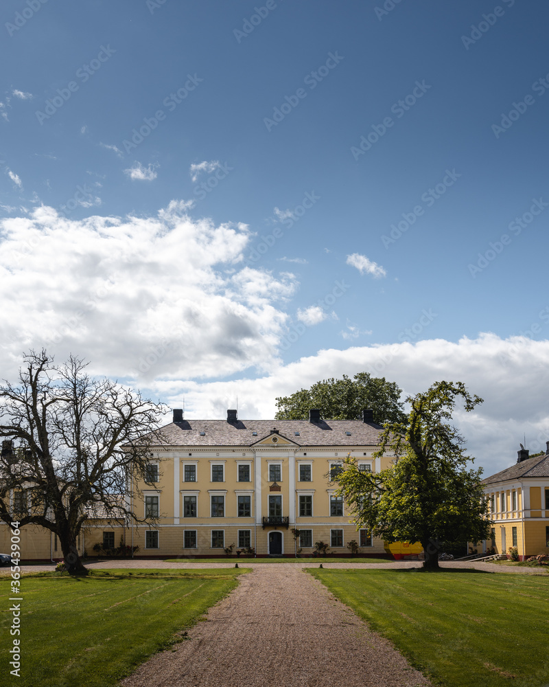 The castle of Börringekloster in the landscape of Skåne in southern Sweden The castle of Börringekloster in the landscape of Skåne in southern Sweden