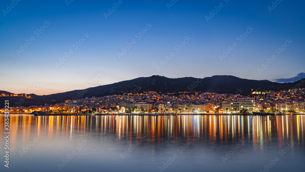 Kavala city view at Greece