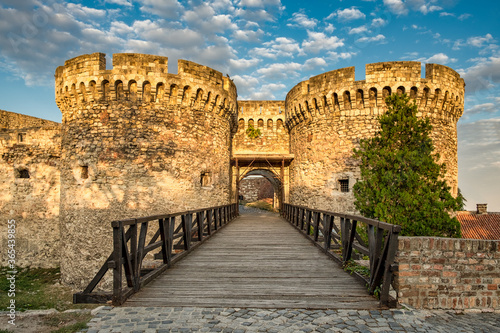 Zindan Gate of the Historic Belgrade Fortress in Kalemegdan park in Belgrade, capital of Serbia photo