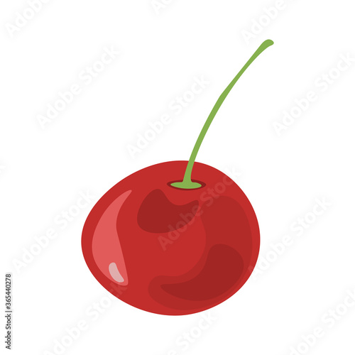 Cherry. Ripe cherry on a white background  delicious food  vitamins.