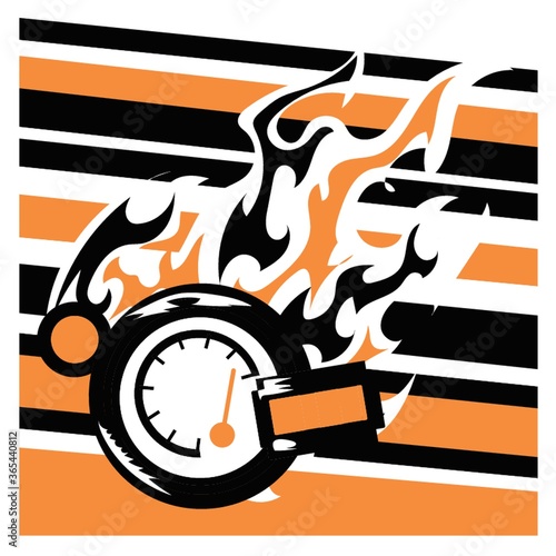 burning speedometer