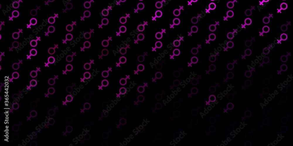 Dark Pink vector template with businesswoman signs. Dark Pink vector template with businesswoman signs.
