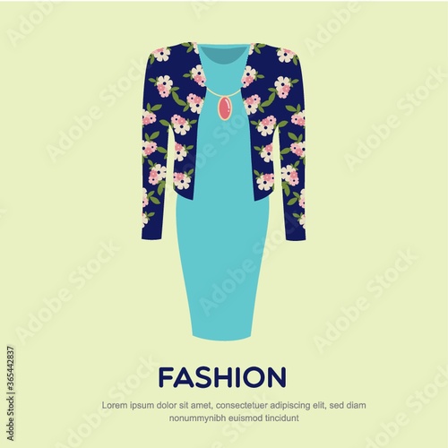 dress with cardigan