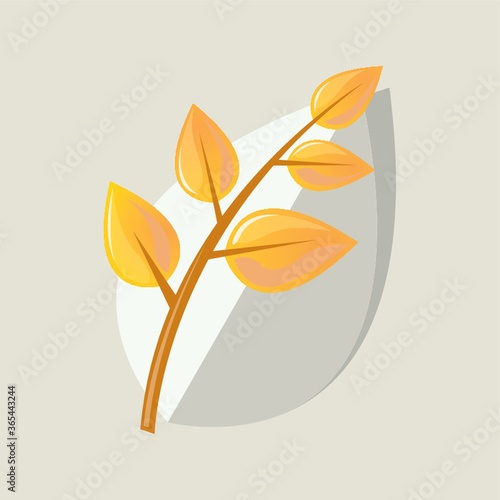 branch with yellow leaves