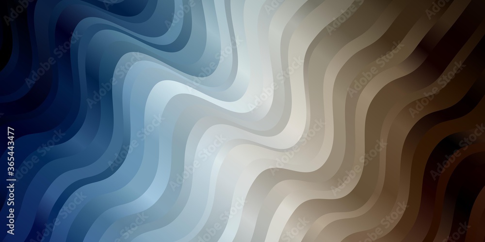 Obraz premium Light Blue, Yellow vector layout with curves. Colorful illustration in abstract style with bent lines. Best design for your posters, banners.