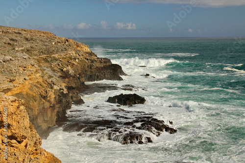 Rough sea along the coast in Australia photo