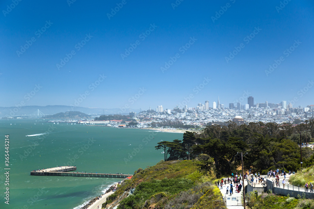 Torpedo Wharf and cityscape of San Francisco