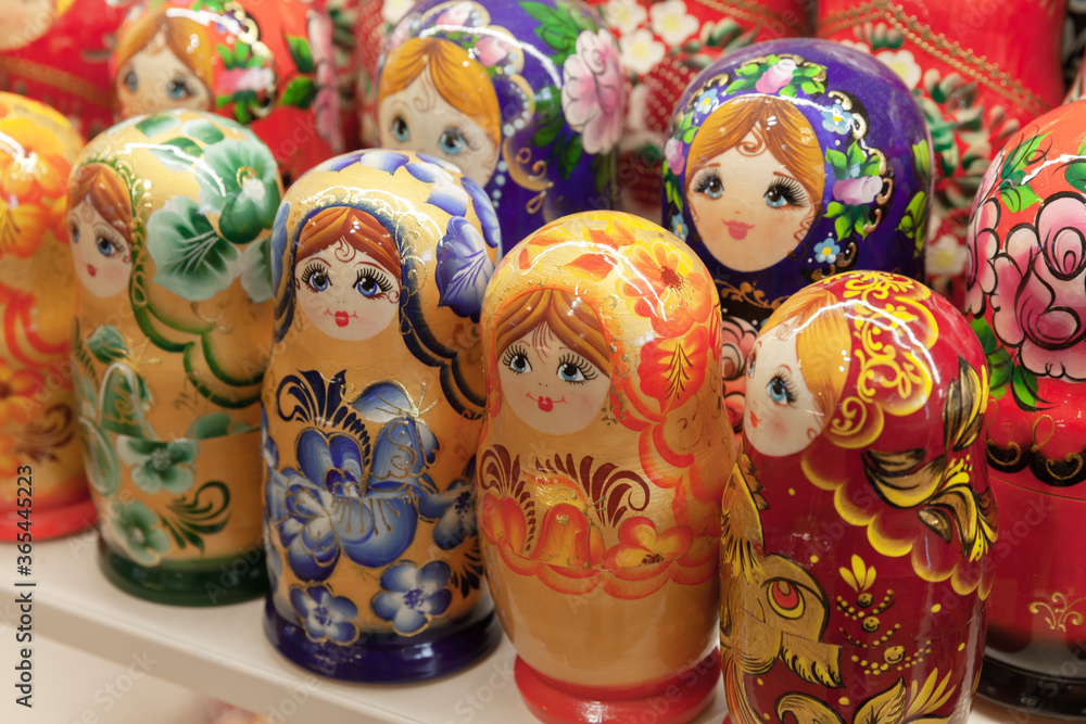 Colorful Matryoshka dolls, Russia