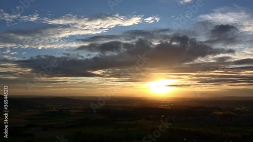 Sonnenuntergang im Schwäbischen Albvorland