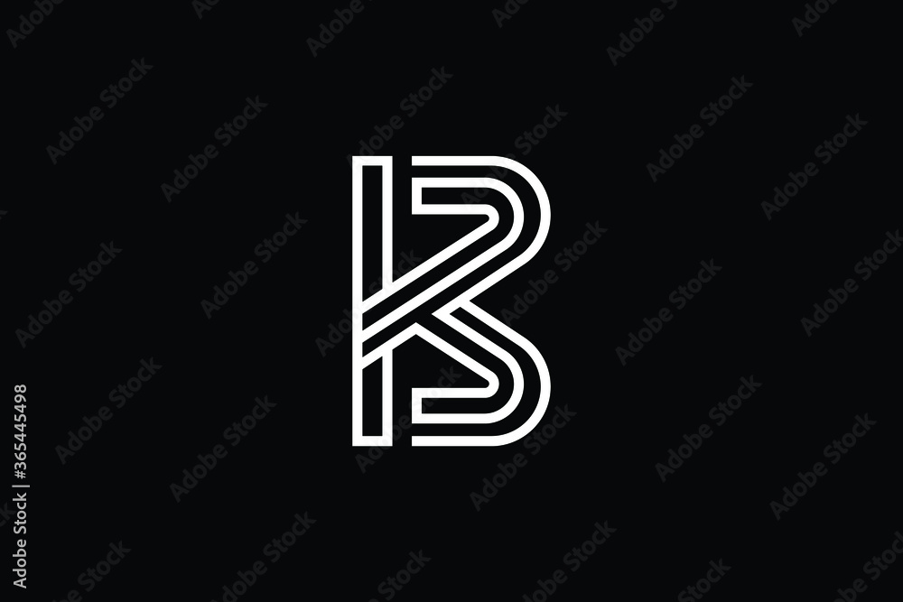 Minimal Innovative Initial KB logo and BK logo. Letter BK KB creative elegant Monogram. Premium Business logo icon. White color on black background Minimal Innovative Initial KB logo and BK logo. Letter BK KB creative elegant Monogram. Premium Business logo icon. White color on black background